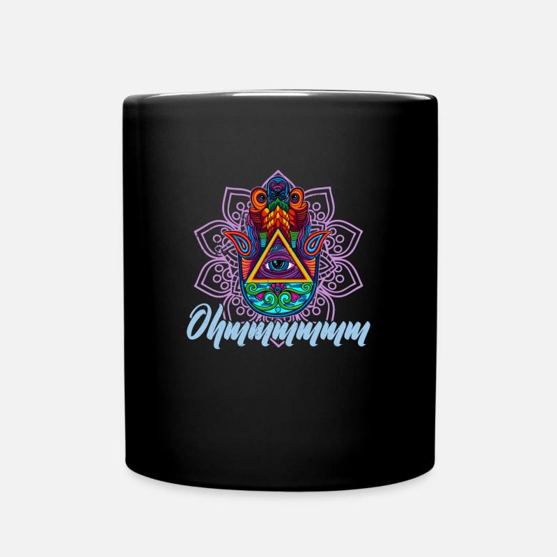 Hamsa Yoga Buddha Talisman Hindu Glück - Tasse einfarbig - Schwarz