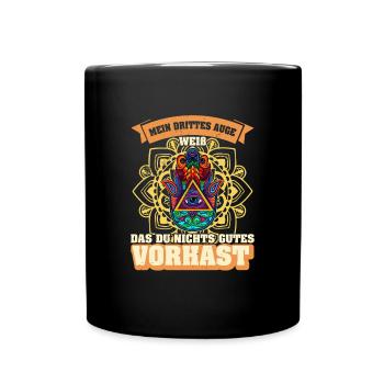 Hindu Yoga Symbol Hamsa Eye Meditation - Tasse einfarbig - Schwarz - Vorne