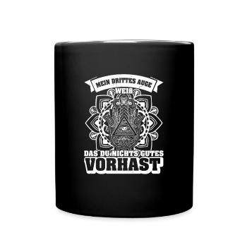 Hindu Yoga Symbol Hamsa Eye Meditation - Tasse einfarbig - Schwarz - Vorne