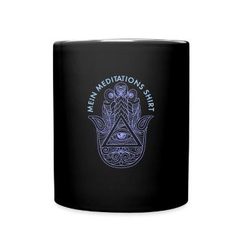 Hamsa Eye Talisman Fluchschutz Yoga Hindu - Tasse einfarbig - Schwarz - Vorne
