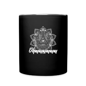 Hamsa Yoga Buddha Talisman Hindu Glück - Tasse einfarbig - Schwarz - Vorne
