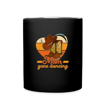 Line Dance Countrymusic Western Tanzen Dancer - Tasse einfarbig - Schwarz - Vorne