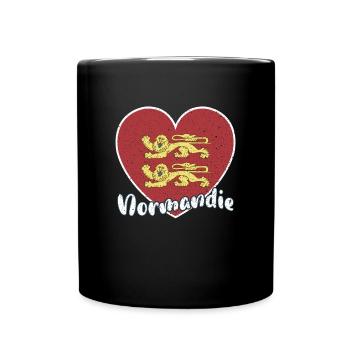 Frankreich Normandie Region Falgge Reise Urlaub - Tasse einfarbig - Schwarz - Vorne