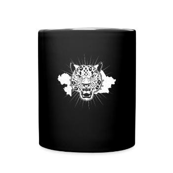 Kasachstan Jurte UdSSR Schneeleopard Astana - Tasse einfarbig - Schwarz - Vorne
