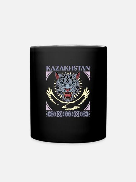 Kasachstan Flagge Herkunft Astana Kasachisch - Tasse einfarbig - Schwarz