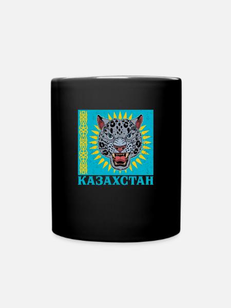 Kasachstan Herkunft National Schneeleopard - Tasse einfarbig - Schwarz