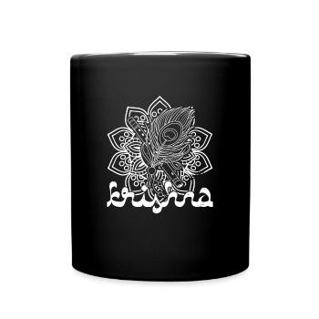 Hindu Bansuri Indien Buddhist Krishna Flöte - Tasse einfarbig - Schwarz - Vorne