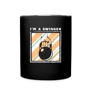 Hantel Kettlebell Fitness Bodybuilder Masse - Tasse einfarbig - Schwarz - Vorne