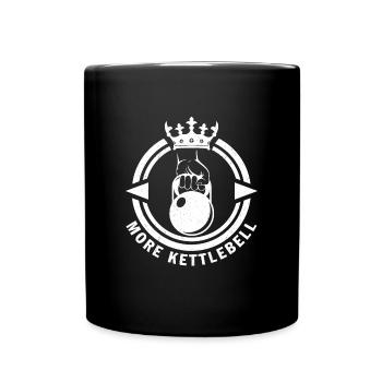 Muskelaufbau Kettlebell Gym Bodybuilder - Tasse einfarbig - Schwarz - Vorne