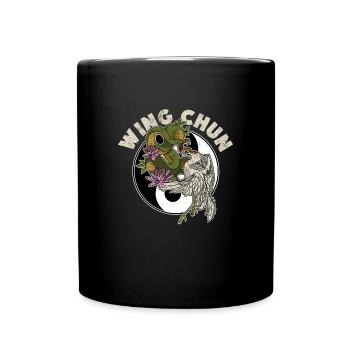 Wing Chun Tsun Kampfsport Schlange Kunst - Tasse einfarbig - Schwarz - Vorne
