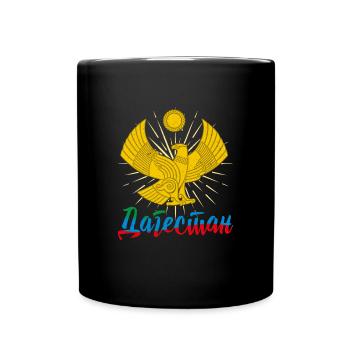 Dagestan Herkunft Adler Kaukasus Papakha - Tasse einfarbig - Schwarz - Vorne