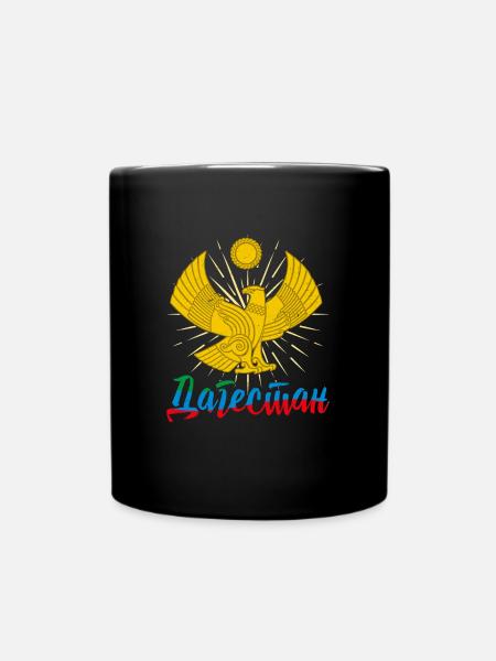 Dagestan Herkunft Adler Kaukasus Papakha - Tasse einfarbig - Schwarz