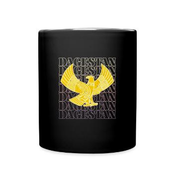 Dagestan Urlaub Adler Flagge National Reise - Tasse einfarbig - Schwarz - Vorne