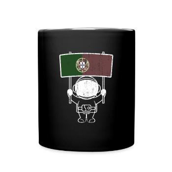 Portugal Heimat Abstammung Flagge National - Tasse einfarbig - Schwarz - Vorne