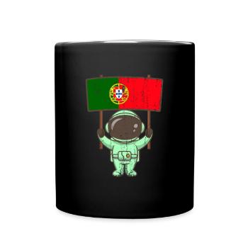 Portugal Heimat Abstammung Flagge National - Tasse einfarbig - Schwarz - Vorne