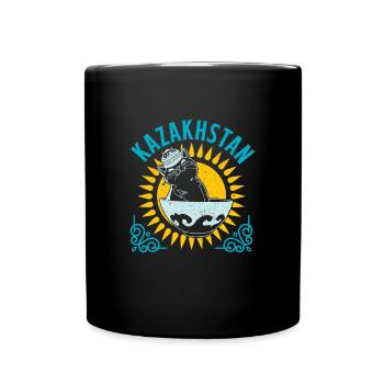 Kasachstan National UdSSR Herkunft Kasachisch - Tasse einfarbig - Schwarz - Vorne