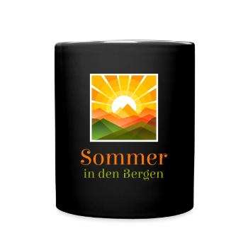 Sommer in den Bergen - Tasse einfarbig - Schwarz - Vorne