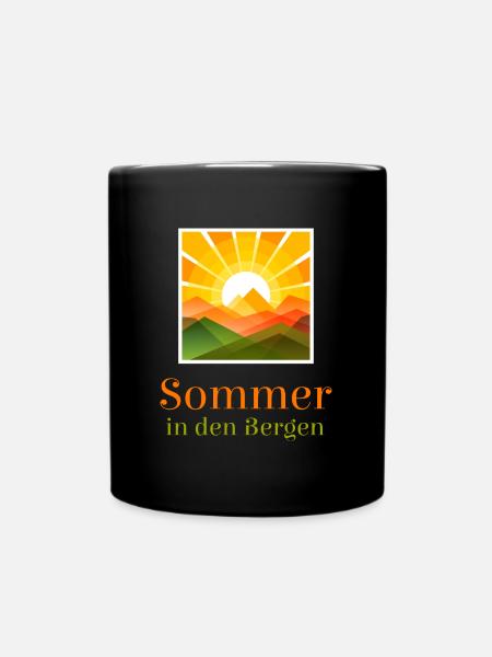 Summer in the mountains - Full Colour Mug - black