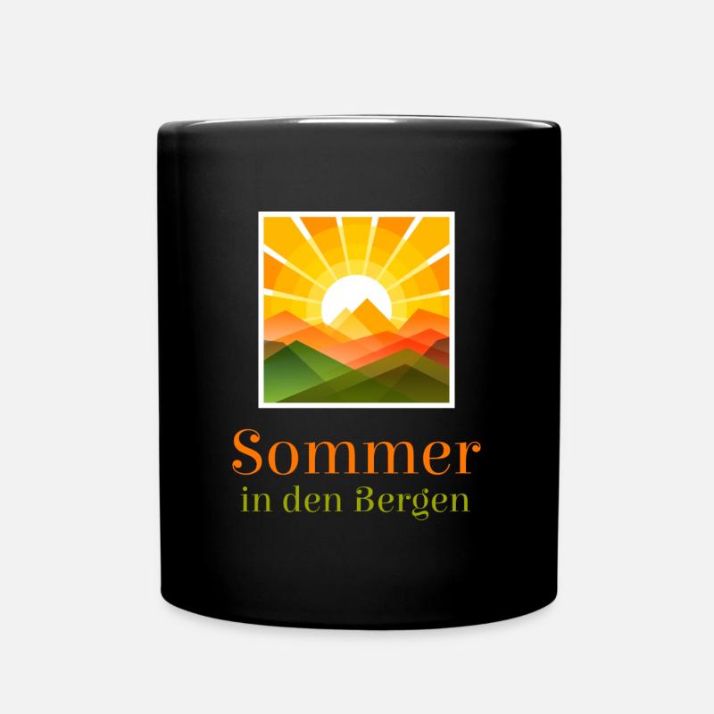 Summer in the mountains - Full Colour Mug - black