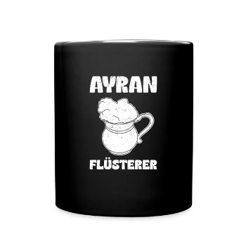 Ayran Getränk Türkei Döner Imbiss Joghurt Salz - Tasse einfarbig - Schwarz - Vorne