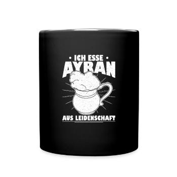 Döner Ayran Getränk Joghurt Imbiss Kebab Salz - Tasse einfarbig - Schwarz - Vorne