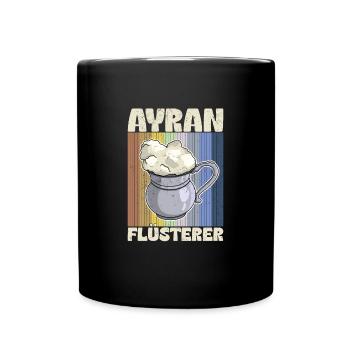 Ayran Getränk Türkei Döner Imbiss Joghurt Salz - Tasse einfarbig - Schwarz - Vorne