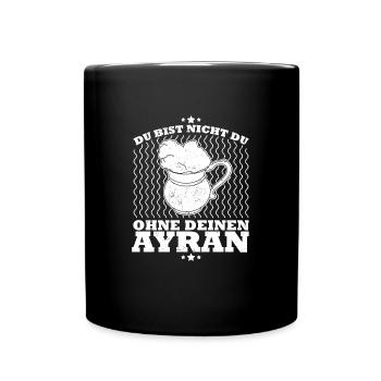 Ayran Becher Kebab Döner Imbiss Türkei National - Tasse einfarbig - Schwarz - Vorne