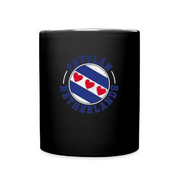 Königstag Niederlande Flagge Holzschuh Reise - Tasse einfarbig - Schwarz - Vorne