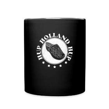 Niederlande Königstag Holz Schuh National - Tasse einfarbig - Schwarz - Vorne