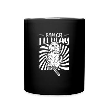 Posaunist Musiker Trompete Musik Hund - Tasse einfarbig - Schwarz - Vorne