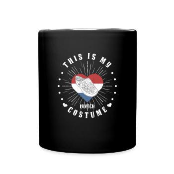 Holzschuhe Reise Niederlande Klomp Souvenir - Tasse einfarbig - Schwarz - Vorne