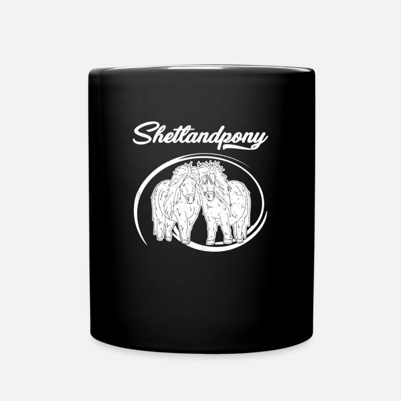 Shetland Pferdehalter Shetty Pony Reitsport - Tasse einfarbig - Schwarz