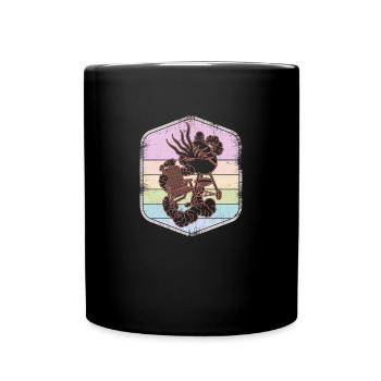 Grillen Chef Koch Vater BBQ Smoker Männergrill - Tasse einfarbig - Schwarz - Vorne