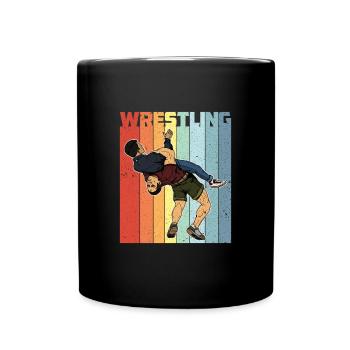 Wrestling Kampfsportler Kämpfer Wrestler Judo - Tasse einfarbig - Schwarz - Vorne