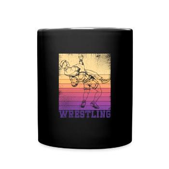 Wrestler Athlet Wrestling Suplex Ringen Sport - Tasse einfarbig - Schwarz - Vorne