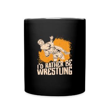 Freistilringen Wrestler Wrestling Ringen Suplex - Tasse einfarbig - Schwarz - Vorne