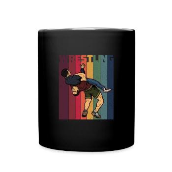 Wrestling Kampfsportler Kämpfer Wrestler Judo - Tasse einfarbig - Schwarz - Vorne