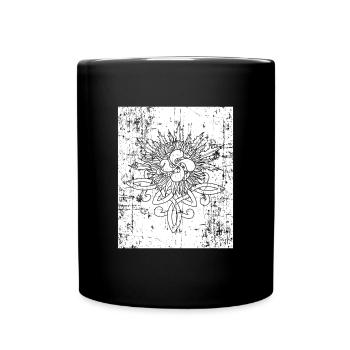 Lauburu Euskal Herria Basken Aquitanier Land - Tasse einfarbig - Schwarz - Vorne