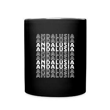 Spanien Sevilla Andalusien Iberische Flagge - Tasse einfarbig - Schwarz - Vorne