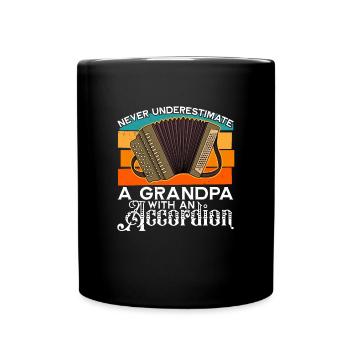 Volksmusik Musikinstrument Akkordeon Musik - Tasse einfarbig - Schwarz - Vorne