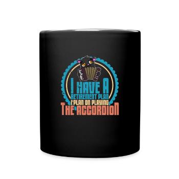 Handziehinstrument Musik Akkordeon Musiker - Tasse einfarbig - Schwarz - Vorne