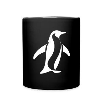 Penguin South Pole Silhouette Minimalist - Full Colour Mug - black - Front