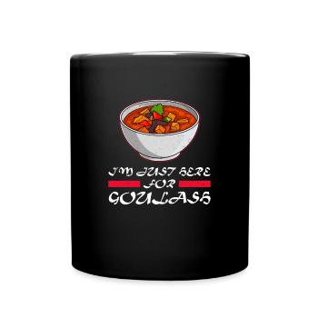 Gulasch ungarische Küche Kochbuch Rezept - Tasse einfarbig - Schwarz - Vorne
