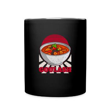 National Gericht Suppe Gulasch Kochbuch Koch - Tasse einfarbig - Schwarz - Vorne