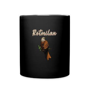 Vogel Natur Schützer Rotmilan Greifvogel Wald - Tasse einfarbig - Schwarz - Vorne