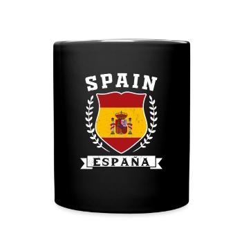 Hispania Madrid Spanien Espana Spanische - Tasse einfarbig - Schwarz - Vorne