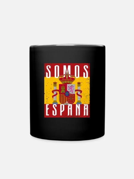 Spanien Madrid Flagge Reise Urlaub Europa - Tasse einfarbig - Schwarz