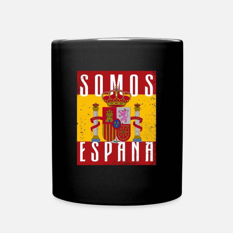 Spanien Madrid Flagge Reise Urlaub Europa - Tasse einfarbig - Schwarz