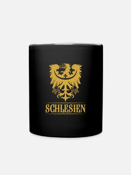 Schlesien Provinz Schläsig Polen Wappen Flagge - Tasse einfarbig - Schwarz