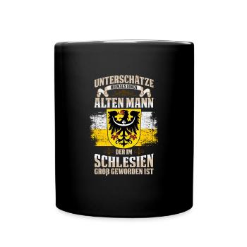 Schlesien Wappen Provinz Schlesisch Region - Tasse einfarbig - Schwarz - Vorne